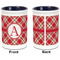 Red & Tan Plaid Pencil Holder - Blue - approval