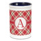 Red & Tan Plaid Ceramic Pencil Holders - Blue