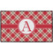 Red & Tan Plaid Door Mat - 60"x36" (Personalized)