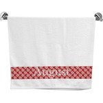 Red & Tan Plaid Bath Towel (Personalized)