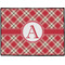 Red & Tan Plaid Personalized Door Mat - 24x18 (APPROVAL)