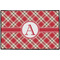 Red & Tan Plaid Door Mat - 36"x24" (Personalized)