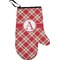 Red & Tan Plaid Personalized Oven Mitts