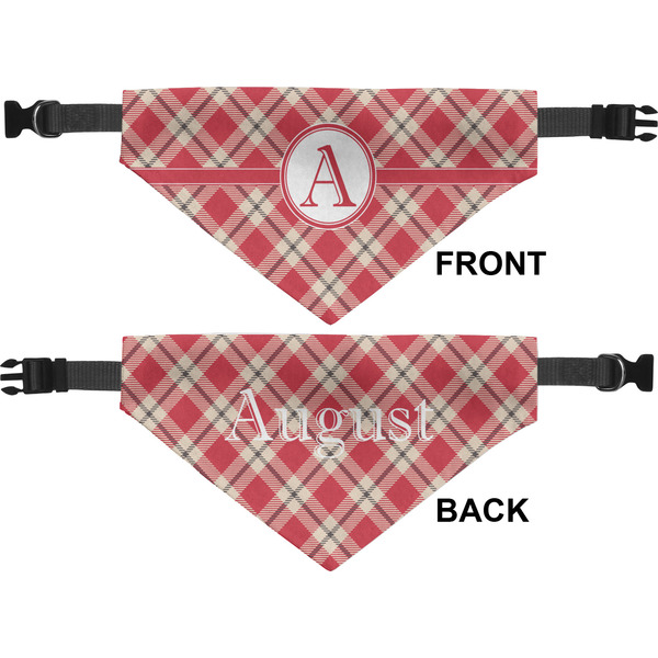Red & Tan Plaid Pet Bandana Approval