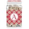 Red & Tan Plaid Dog Treat Jar (Personalized)