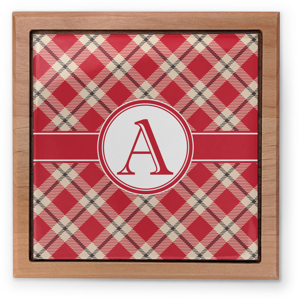 Red & Tan Plaid Pet Urn - Apvl