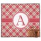Red & Tan Plaid Outdoor Picnic Blanket (Personalized)