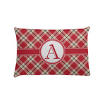 Red & Tan Plaid Pillow Case - Standard (Personalized)