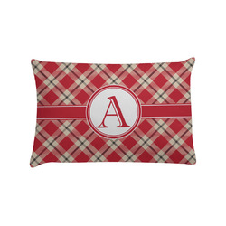 Red & Tan Plaid Pillow Case - Standard (Personalized)