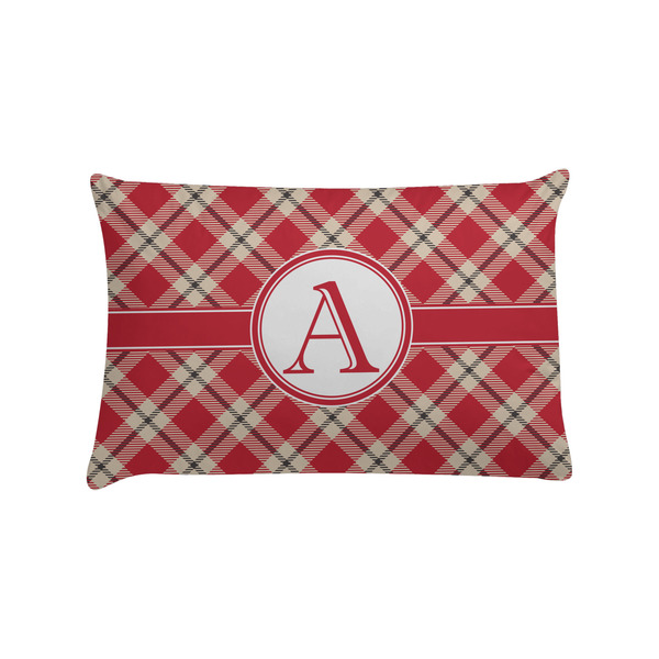 Custom Red & Tan Plaid Pillow Case - Standard (Personalized)