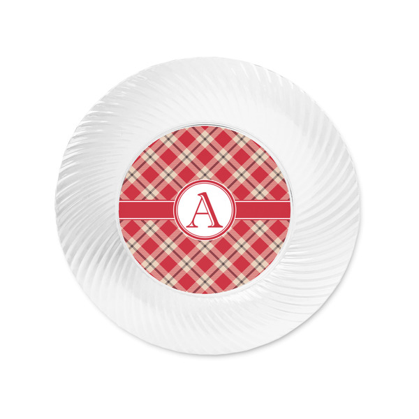 Red & Tan Plaid Plastic Party Appetizer & Dessert Plates - Approval