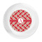 Red & Tan Plaid Plastic Party Dinner Plates - Approval