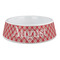 Red & Tan Plaid Plastic Dog Bowl - Large (Personalized)