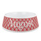 Red & Tan Plaid Plastic Dog Bowl - Medium (Personalized)