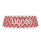 Red & Tan Plaid Plastic Pet Bowls - Small - FRONT
