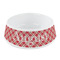 Red & Tan Plaid Plastic Dog Bowl - Small (Personalized)