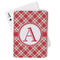 Red & Tan Plaid Playing Cards (Personalized)