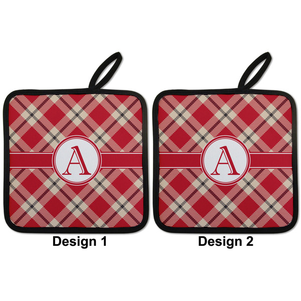 Red & Tan Plaid Pot Holders - Set of 2 APPROVAL