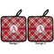 Red & Tan Plaid Pot Holders - Set of 2 APPROVAL