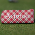 Red & Tan Plaid Blade Putter Cover (Personalized)