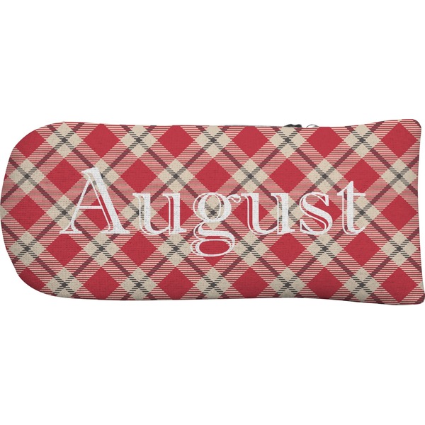 Red & Tan Plaid Putter Cover (Front)