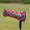 Red & Tan Plaid Putter Cover - On Putter