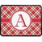 Red & Tan Plaid Rectangular Trailer Hitch Cover (Personalized)