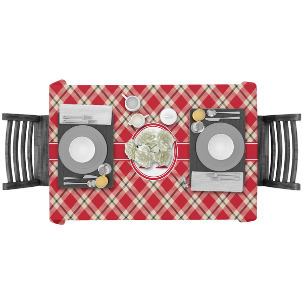 Red & Tan Plaid Rectangular Tablecloths - LIFESTYLE