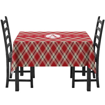 Red & Tan Plaid Tablecloth (Personalized)