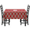 Red & Tan Plaid Rectangular Tablecloths - Side View