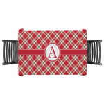 Red & Tan Plaid Tablecloth - 58"x58" (Personalized)