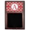 Red & Tan Plaid Red Mahogany Sticky Note Holder - Flat