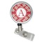 Red & Tan Plaid Retractable Badge Reel (Personalized)