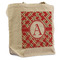 Red & Tan Plaid Reusable Cotton Grocery Bag - Single (Personalized)