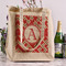 Red & Tan Plaid Reusable Cotton Grocery Bag - In Context