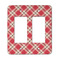 Red & Tan Plaid Rocker Light Switch Covers - Double - MAIN