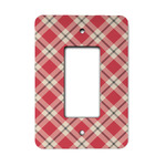 Red & Tan Plaid Rocker Style Light Switch Cover