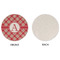 Red & Tan Plaid Round Linen Placemats - APPROVAL (single sided)