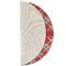 Red & Tan Plaid Round Linen Placemats - HALF FOLDED (single sided)