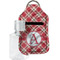 Red & Tan Plaid Sanitizer Holder Keychain - Small with Case