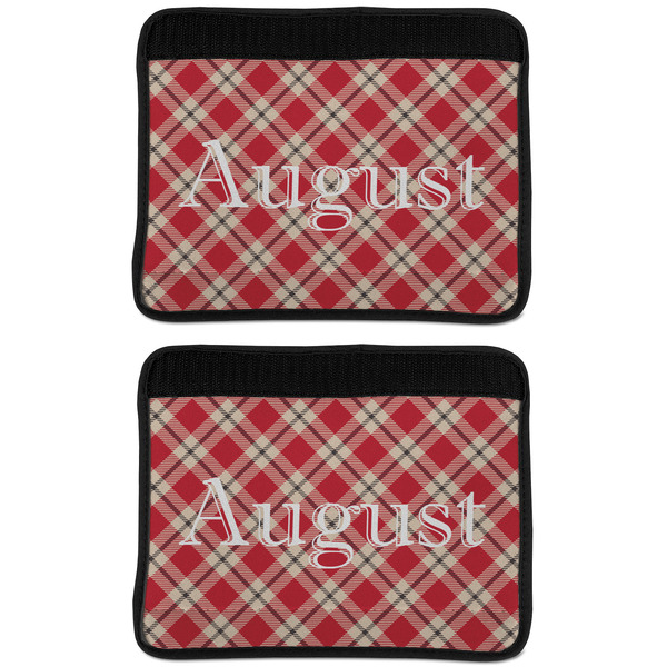 Red & Tan Plaid Seat Belt Cover (APPROVAL Update)