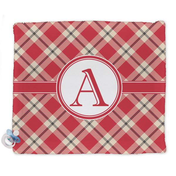 Custom Red & Tan Plaid Security Blankets - Double Sided (Personalized)
