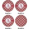 Red & Tan Plaid Set of Appetizer / Dessert Plates (Approval)