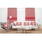 Red & Tan Plaid Sheer and Custom Curtains in Room with Matching Pillows