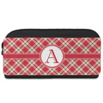 Red & Tan Plaid Shoe Bag (Personalized)