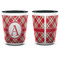 Red & Tan Plaid Shot Glass - Two Tone - APPROVAL