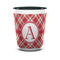 Red & Tan Plaid Shot Glass - Two Tone - FRONT