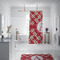 Red & Tan Plaid Shower Curtain - Custom Size