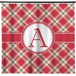 Red & Tan Plaid Shower Curtain - Custom Size (Personalized)