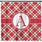 Red & Tan Plaid Shower Curtain (Personalized) (Non-Approval)